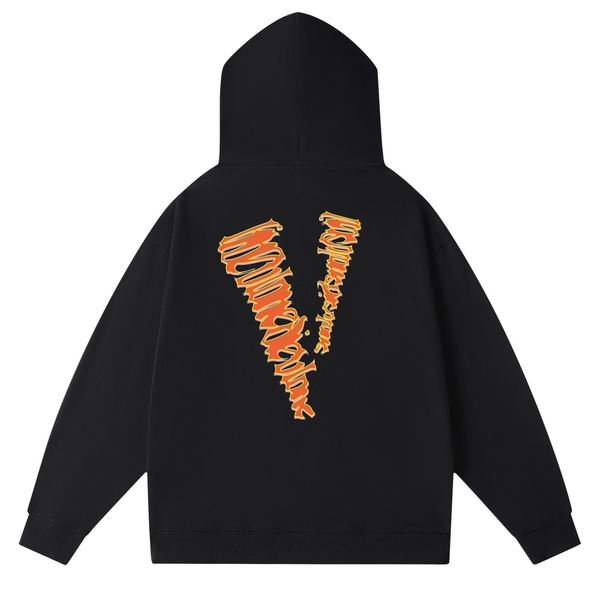 vlone homme chemise grand V sweat à capuche designer mens hoodies Graphic Letter Print Sweatshirt luxe Mens Thermal Hoodie Top Pullover with Pocket full zip hoodie womens women