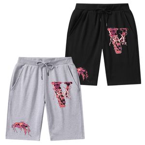 VLONE, pantalones de verano para hombre y mujer, pantalones Beige, pantalones cortos deportivos, pantalones cortos casuales holgados y finos de estilo coreano para mujer, pantalones cortos de pies anchos, triangulación de envíos