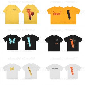 Diseñador de moda para hombre Camiseta Amigo Hombres Mujeres Manga corta Estilo Hip Hop Negro Blanco Amarillo Camisetas Tamaño S-XL
