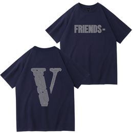 VLONE nouvelle marque chemises imprimées hommes et femmes o-cou coton t-shirt décontracté à manches courtes classique tendance de la mode pour Simple rue HIP-HOP