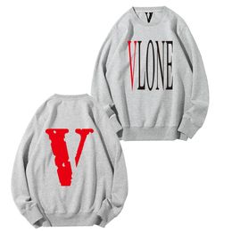 Vlone oversized hoodie Big V Heren t-shirts ontwerper hoodie print brief luxe zwart-wit grijs regenboog kleur zomer sport mode katoenen koord top