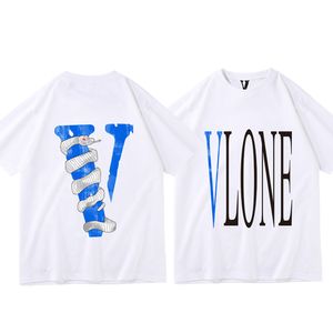 Vlone camiseta Diseñador Grande Grande Reflectante V Amigos Hombres Mujeres camisetas Casual Smoke Angel Amantes sueltos lujo alta calidad Manga corta vlones 34