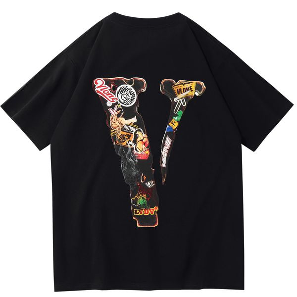 Vlone camiseta NUEVA sudadera con capucha parejas Sudaderas Diseñadores Camisetas Camisetas sueltas Marcas de moda Tops Camisa casual Ropa de lujo Polos de calle Pantalones cortos Ropa de manga