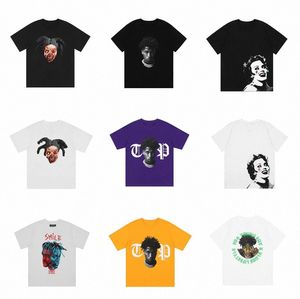 Vlones Summer Designer Big V Friends Hommes T-shirts Smoke Angel T-shirts imprimés Loose Lovers T-shirt à manches courtes Z1UL #