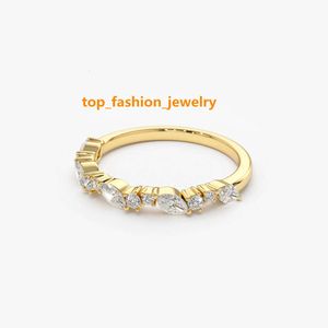 VLOVE ovale geslepen ring luxe sieraden 9k 10k 14k 18k Marquise cluster stapelbare trouwring Jewelri Diamond