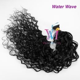 VMAE 100G NO DIE PERUVIAN Maagd Remy Natuurlijke Kleur Tape In Diepe Water Losse Wave Yaki Single Donor Menselijk Hair Extensions