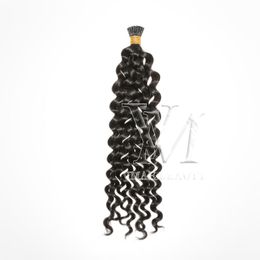 VMAE 11A Birmese Maleisische 100% Vrigin Human Hair 140G 160G Natuurlijke kleur Water Wave I Tip Voorbinding Haarextensies