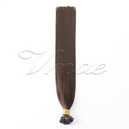 VMAE 18 a 30 1 g/hebra 100 g/paquete Brasileño Pre Unido Natural Straight Keratin Fusion Stick I Tip Extensiones de cabello humano virgen