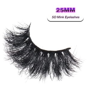 Vmae 5D 25MM cils de vison cils de fourrure de vison de Sibérie Sexy personnalisé marque privée longs cils moelleux doux naturel 3D extension de cils de vison