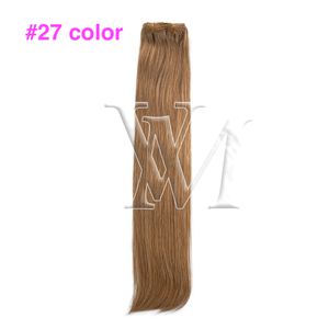 Vmae clip in zijdeachtige rechte haar 160 g extensions Girls Hair Clips Golden #613 #60 Dubbel getrokken 100% Braziliaanse Europese menselijke haarclip in uitbreidingen