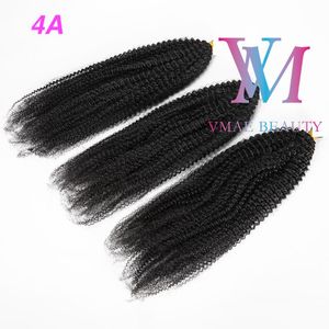 VMAE Dubbele getrokken 100% onbewerkte Peruaanse Virgin I Tip 0.5g / s Pre Bonded 50g Afro Kinky Krullende rechte menselijke haarextensies