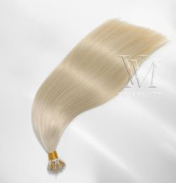 VMAE Extensiones de cabello virgen humano sin procesar Recto Europeo Un donante Cutícula alineada Doble bucle Micro Loop Nano Ring7767989