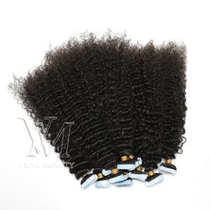 Cinta virgen VMAE en extensión de cabello humano Entrega inmediata 28 PULGADAS Color natural Onda de agua rizada italiana 3A 3C