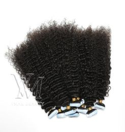 Vmae malaisien 3C bande ins Extensions de cheveux humains cuticule alignée Vrigin pré-collé couleur naturelle 100g6210473