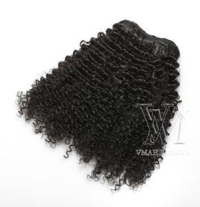 VMAE Péruvienne Afro Crépus Bouclés Clip en Extension de Cheveux Humains 3A 3B 3C 4A 4B 4C Clip en 120g Couleur Naturelle1003689
