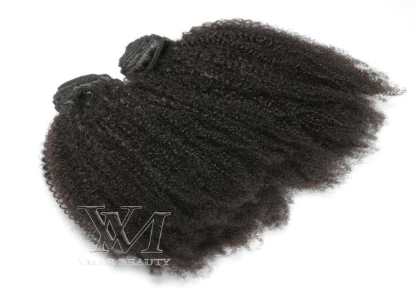 VMAE Pelo virginal peruano Afro Kinky Trama rizada Color natural Suave 3 paquetes 4C El cabello humano rizado sin procesar teje extensiones 9742008