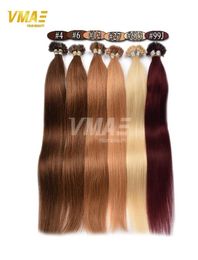 VMAE Extensions de cheveux à la kératine pré-collées Remy cheveux humains ongles U Tip Extension de cheveux non transformés 1B 613 27 colle à la kératine blonde Hairp143374815