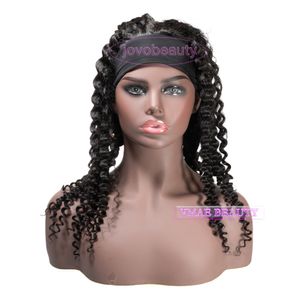 VMAE gros cuticules brutes alignées vierge péruvienne 3A 130 150 180 densité bandeau perruques Extensions de cheveux humains