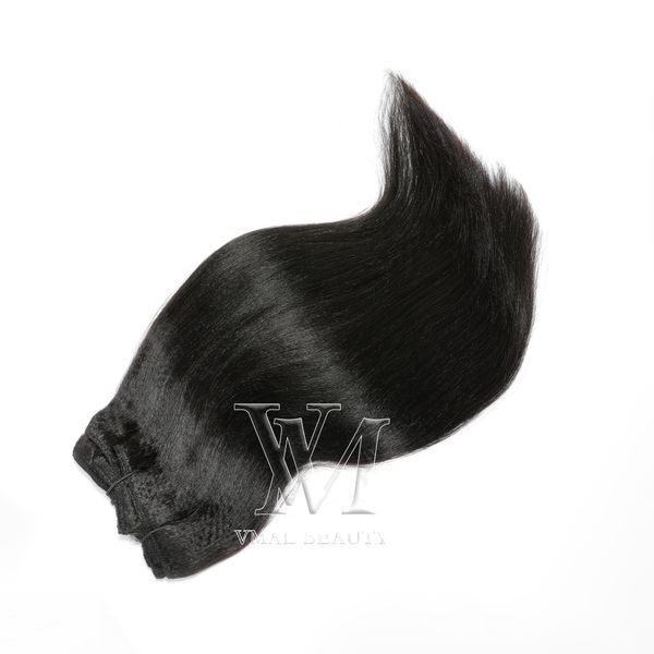 VMAE Yaki Clip Dans Les Extensions De Cheveux Couleur Naturelle 140g Brésilien 100% Bundles De Tissage De Cheveux Humains Vierges Non Transformés 12 À 26 Pouces