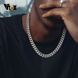 Vnox – collier à chaîne punk lourde de 12 mm pour hommes, chaîne cubaine audacieuse en acier inoxydable, gros maillons de bordure Miami en métal, collier rock gothique