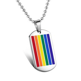 Vnox bijoux en acier inoxydable arc-en-ciel gay lesbien fier