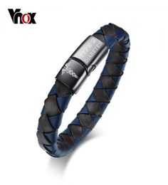VNOX Bracelet d'alerte médicale en cuir véritable gravé diabète sauvetage d'urgence Men39s bijoux 5259499