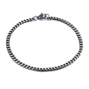 Mannen Simple 3-11mm Rvs Curb Cubaanse Link Ketting Armbanden voor Dames Unisex Pols Sieraden Geschenken