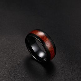 Anillos de boda para hombre Vnox Anillos de Carburo de Tungsteno de alta calidad Diseño de madera de compromiso completo J190716301W