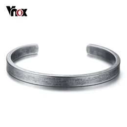 Vnox Vintage Viking manchette Bracelets Bracelets pour hommes femmes Simple classique Pulseras hombre acier inoxydable mâle bijoux 220222246v