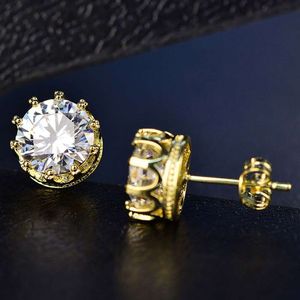 Voaino 14K 9K Gold Six-Tand 0,7 ct*2 Lab Gegroeide CVD Diamond sieraden Geschenk aangepaste stud oorbellen voor vrouwen