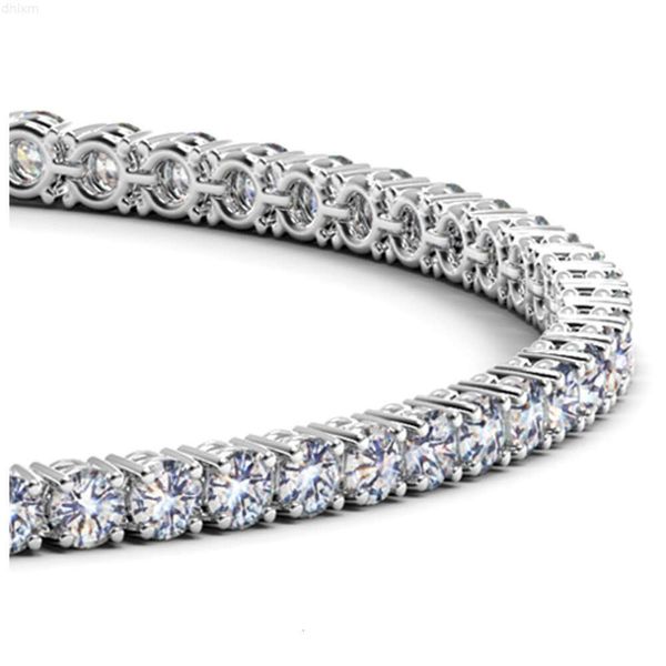 Voaino – Bracelet de Tennis rond en or massif 18 carats, 14 carats, diamant de laboratoire, bijoux à la mode, chaîne de Tennis, avec diamants de laboratoire