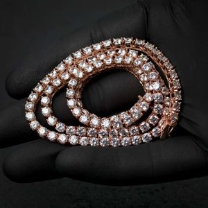 Voaino Style personnalisé or 18 carats cultivé en laboratoire Cvd Vvs diamant coupé pour fabriquer des bijoux réglables chaîne de tennis