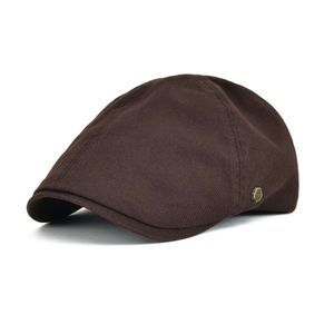 VOBOOM Red Summer Cotton Flat Cap Ivy Caps Hommes Femmes Bordeaux Newsboy Cabbie Driver Solid Color Casual Camouflage Beret 063 LJ201125