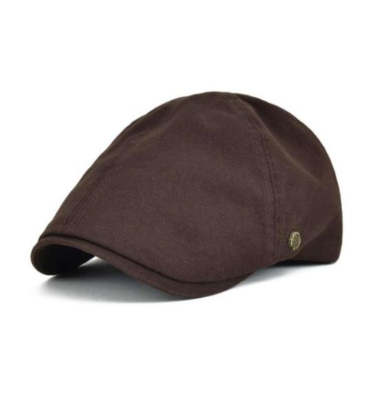 Voboom Red Summer Cotton Plat Cap Ivy Caps hommes Femmes Bourgogne Newsboy chauffeur de cabbie couleur solide camouflage décontracté béret 063 LJ20118998057