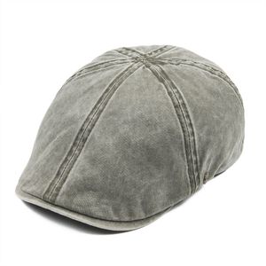 VOBOOM-casquette plate en coton délavé pour hommes, casquette de journal, Cabbie, chapeau plat en lierre, léger, béret Gatsby, pilote Boina 157