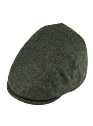 Voboom laine tweed herringbone irlandais cap masses femmes béret chauffeur chauffeur de chauffeur golf ivy chapeaux plats vert noir 2003470698