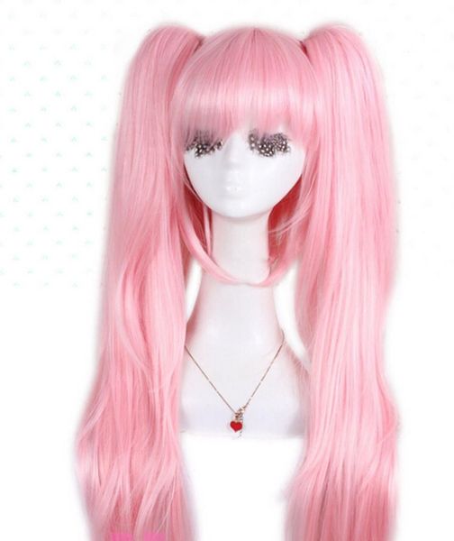 VOCALOID Miku Junko Enoshima Lolita Long Sakura Rose Straight Bunches Full Wig