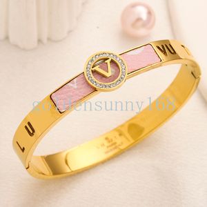 Vogue dames armbanden ontwerper Bangle merkbrief sieraden armband kristal nagelsbiesjes 18k gouden roestvrijstalen sieraden polsband manchet minnaar cadeau