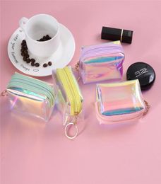 VOGVIGO Mujeres Bag transparente Cosmética Monedera Purse PVC Bolsa de monedas Ladies Pasteles mini Pequeño dinero claro Maquillaje Clear Clear Makeup8862118