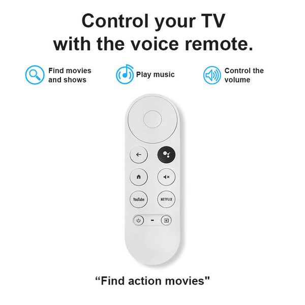 Voice BT Set - Top Box Télécommande G9N9N Télécommande universelle TV 4k Prise en charge du système de VTT certifié Netflix Google Chromecast