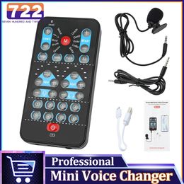 Voice Changer Device Multi -talen Karaoke Functie Verfraaien van Universal Portable Sound Changer Card Fine Tuning voor Live 240411