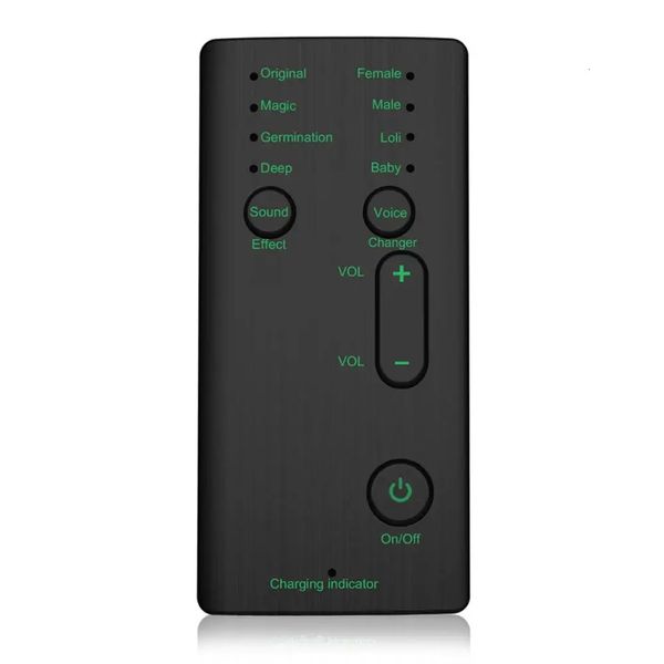 Micrófono cambiador de voz Mini portátil 8 Modulador de cambio de voz con funciones de voz ajustables Teléfono Computadora Tarjeta de sonido Micrófono 240119