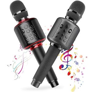 Changeurs de voix GOODAAA 2Pack Microphone karaoké sans fil 3 en 1 micro Bluetooth Portable S er pour téléphone maison fête 231206