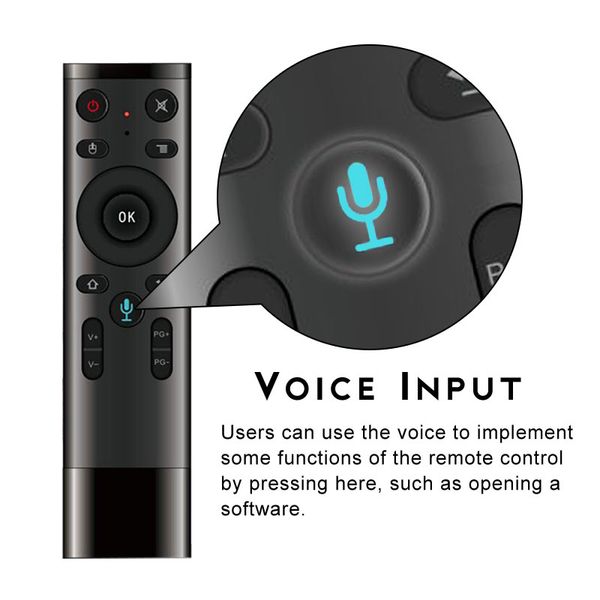 Télécommande air mouse à commande vocale pour android tv box