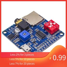 Voice Playback Module Board MP3 Music Player 5W MP3 Playback Control de serie SD/TF Tard para Arduino DY-SV5W