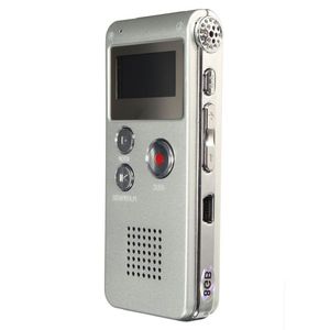 FreeShipping Voice Recorder 8 GB Oplaadbare Staal DIGITALE Geluid Voice Recorder Dictafoon MP3 Speler Record Mini Speler Vsuul