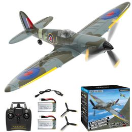 Volantex 761-12 Spitfire Fighter 2.4G 400mm Envergure Avion télécommandé RTR One Stunt Cadeau pour adultes et enfants 240219