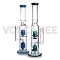 Volcanee Hookah Recycle Glass Bong Fabriqué à la main 15,7 pouces 18 mm Femelle Joint Water Pipe Bubbler Dab Rig pour fumer