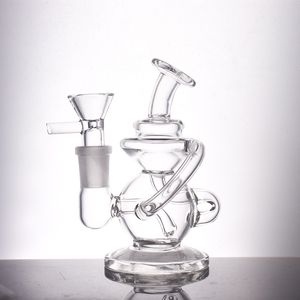 Vulkanee Vortex Hookah Tornado Cycloon Recycler Glass Bong 14mm Vrouw Mini Bong Water Pijp Bubbler Dab Rig met mannelijke glazen olie -pijp en tabakskom