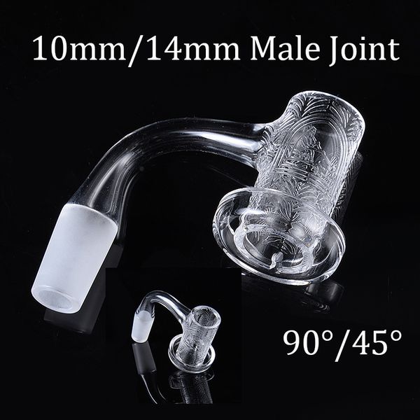 Volcanique Imprimé Sans Soudure Entièrement Soudé Accessoires Pour Fumer 10mm 14mm Mâle Joint Quartz Banger Pour Verre Bongs Banger Nails